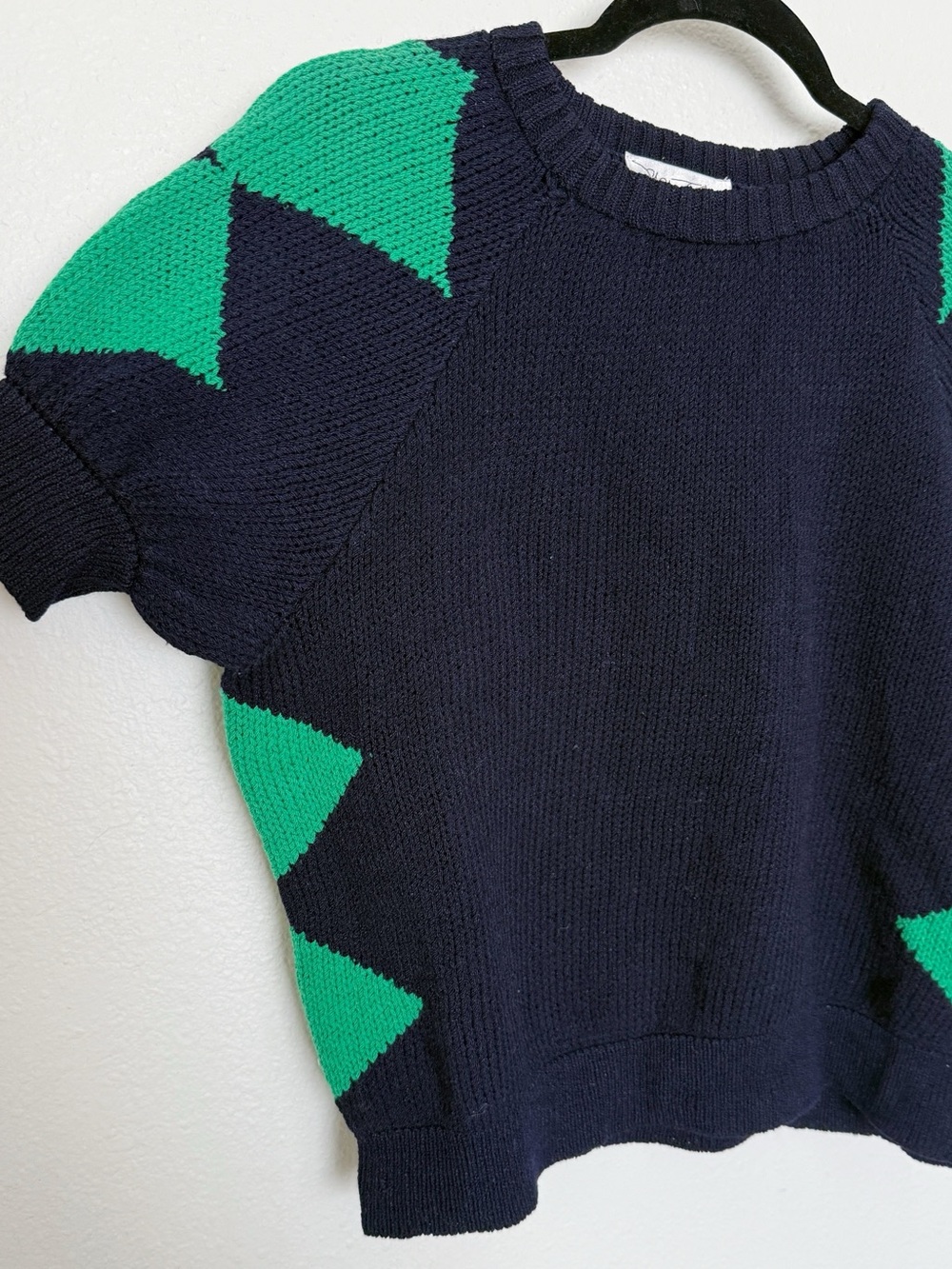 Vintage St John Geometric Colorblock Knit Sweater USA